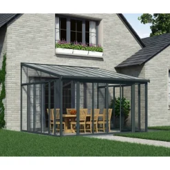 Canopia Verande|Pergole*San Remo Pergola Chiusa in Alluminio 4X4.4 m Grigio