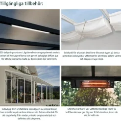 Canopia Pergole*Sierra Pergola Addossata in Alluminio 2.3X4.5 m Grigio