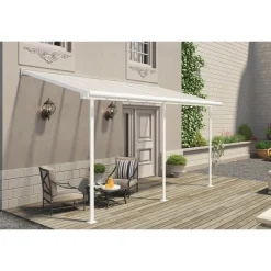Canopia Pergole*Sierra Pergola Addossata in Alluminio 2.3X4.5 m Bianco