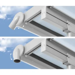 Canopia Pergole*Sierra Pergola Addossata in Alluminio 2.3X4.5 m Bianco