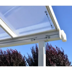 Canopia Pergole*Sierra Pergola Addossata in Alluminio 2.3X4.5 m Bianco