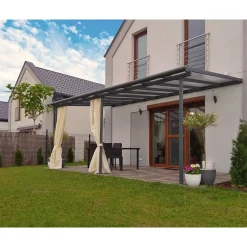 Canopia Pergole*Sierra Pergola Addossata in Alluminio 3X5.6 m Grigio