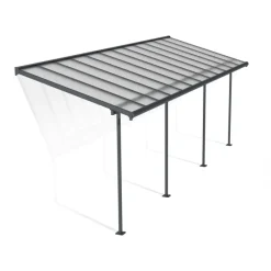 Canopia Pergole*Sierra Pergola Addossata in Alluminio 2.3X6.7 m Grigio