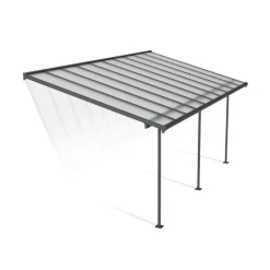 Canopia Pergole*Sierra Pergola Addossata in Alluminio 3X6.2 m Grigio
