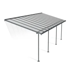 Canopia Pergole*Sierra Pergola Addossata in Alluminio 3X7.4 m Grigio