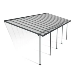 Canopia Pergole*Sierra Pergola Addossata in Alluminio 3X8.6 m Grigio