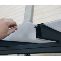 Canopia Pergole*Sierra Pergola Addossata in Alluminio 3X8.6 m Grigio