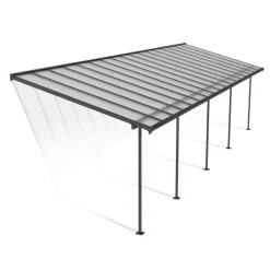 Canopia Pergole*Sierra Pergola Addossata in Alluminio 3X10.4 m Grigio