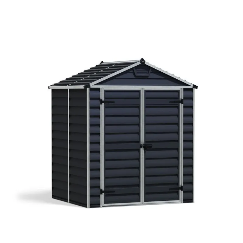 Canopia Casette Da Giardino Piccole*Skylight Casetta Da Giardino in Policarbonato 154X185X217 cm Grigio Scuro