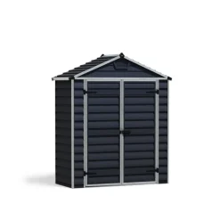 Canopia Casette Da Giardino Piccole*Skylight Casetta Da Giardino in Policarbonato 90X185X217 cm Grigio Scuro