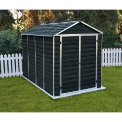 Canopia Casette Da Giardino Grandi*Skylight Casetta Da Giardino in Policarbonato 303X185X217 cm Grigio Scuro
