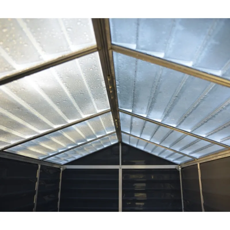 Canopia Casette Da Giardino Grandi*Skylight Casetta Da Giardino in Policarbonato 303X185X217 cm Grigio Scuro