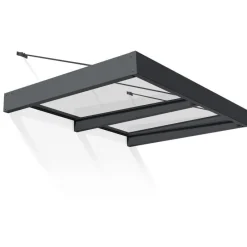 Canopia Pensiline*Sophia XL Pensilina Da Esterno 192X140X67 cm - Struttura Grigia Pannello Trasparente
