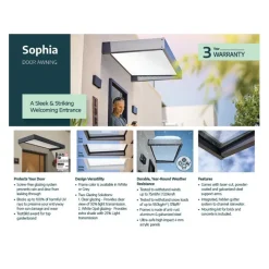 Canopia Pensiline*Sophia XL Pensilina Da Esterno 380X140 cm - Struttura Grigia Pannelli Opal Bianco