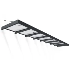 Canopia Pensiline*Sophia XL Pensilina Da Esterno 750X140X67 cm - Struttura Grigia Pannello Trasparente