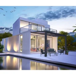 Canopia Pergole*Stockholm Pergola Addossata in Alluminio di Premium 3.4X3.7 m Trasparente