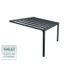 Canopia Pergole*Stockholm Pergola Addossata in Alluminio di Premium 3.4X5.2 m Trasparente