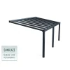 Canopia Pergole*Stockholm Pergola Addossata in Alluminio di Premium 3.4X6 m Trasparente