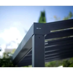 Canopia Pergole*Stockholm Pergola Addossata in Alluminio di Premium 3.4X6.6 m Trasparente