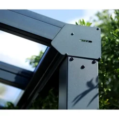Canopia Pergole*Stockholm Pergola Addossata in Alluminio di Premium 3.4X6.6 m Trasparente