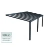 Canopia Pergole*Stockholm Pergola Addossata in Alluminio di Premium 3.4X7.3 m Trasparente