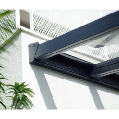 Canopia Pergole*Stockholm Pergola Addossata in Alluminio di Premium 3.4X7.3 m Trasparente