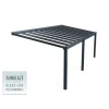 Canopia Pergole*Stockholm Pergola Addossata in Alluminio di Premium 3.4X8 m Trasparente