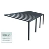 Canopia Pergole*Stockholm Pergola Addossata in Alluminio di Premium 3.4X9.5 m Trasparente