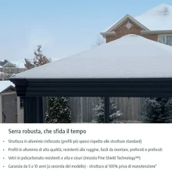 Canopia Verande*Sun Room Veranda in Policarbonato 2X3.2 m Bianco