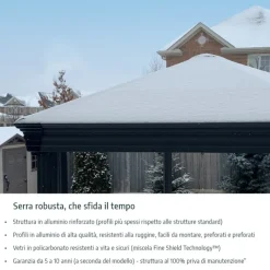 Canopia Verande*Sun Room Veranda in Policarbonato 2.7X5.7 m Bianco