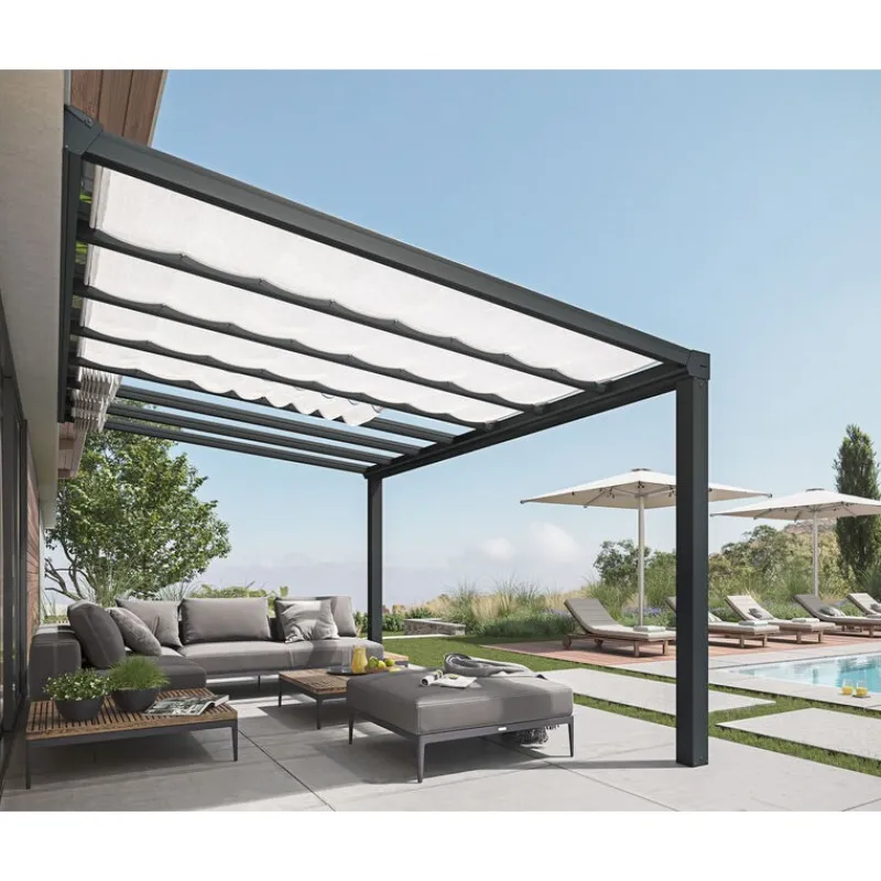 Canopia Accessori Canopia|Pergole*Tenda da Tetto Per la Pergola Stockholm 3.4X7.3 m Bianco