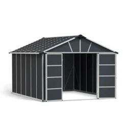 Canopia Casette Da Giardino Medie*Yukon Casetta Da Giardino in Policarbonato 395X332X252 cm Grigio