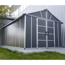 Canopia Casette Da Giardino Grandi*Yukon Casetta Da Giardino in Policarbonato 643X332X252 cm Grigio