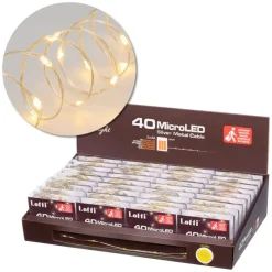 Lotti Luci Di Natale|Luci Di Natale*Catena 40 MicroLED BIANCO CALDO Luce Fissa