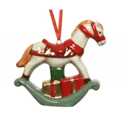 Kaemingk Addobbi Per Albero Di Natale*Cavallo a dondolo da appendere 8 cm.