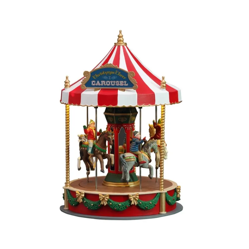 Lemax Edifici E Giostre In Movimento|Lemax Best Buy*Christmas Cheer Carousel B/O 4.5V Cod. 14821