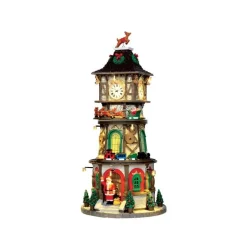 Lemax Edifici E Giostre In Movimento|Lemax Best Buy*Christmas Clock Tower con Alimentatore 4.5V Cod. 45735