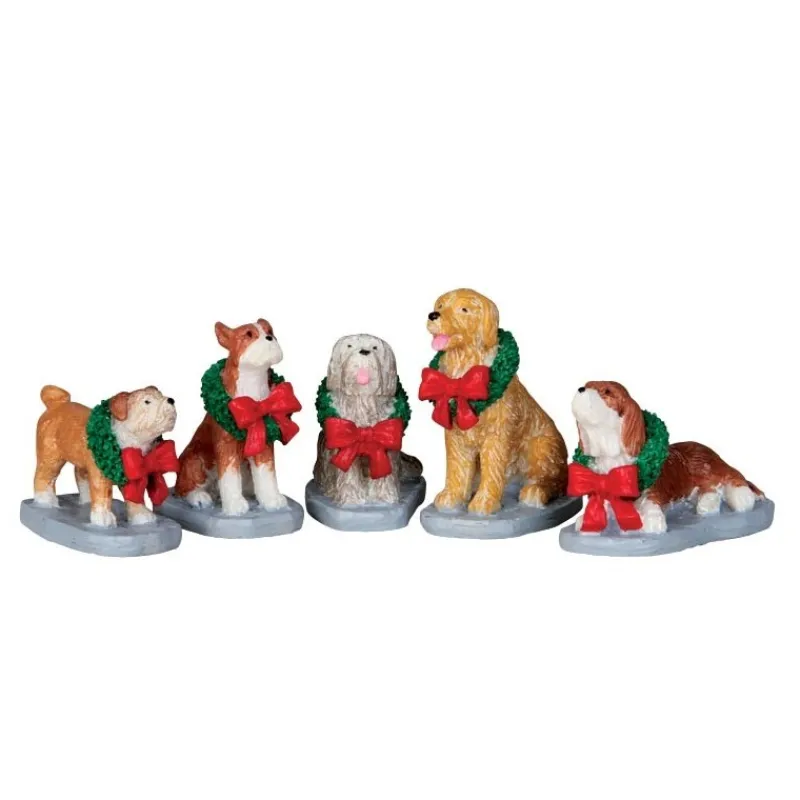 Lemax Personaggi*Christmas Pooch Set of 5 Cod. 32138