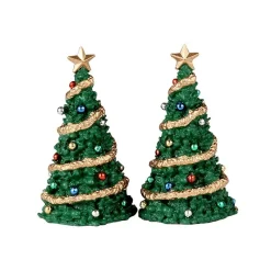 Lemax Accessori*Classic Christmas Tree Set Of 2 Cod. 34100