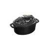 Staub Cocotte Ovali*Cocotte Ovale Maialino 17 cm Nera in Ghisa