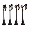 Lemax Luci E Alimentatori*Colonial Street Lamp Set of 4 B/O 4.5V Cod. 54313