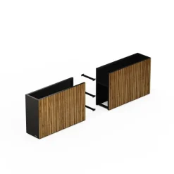 Herstera Fioriere In Metallo Herstera*Connettore Interno per Fioriera DECO PLANTER XIC e DECO DIVIDER 120x40x80 cm