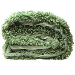 Unique Living Plaid Unique Living|Cuscini E Plaid*Coperta Olaf 150 x 200 cm Oil Green