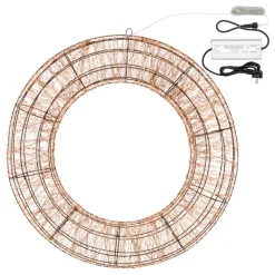 Lotti Luci Di Natale|Luci Di Natale*Corona 3D Marrone Ø 75cm HDM 6000 MicroLED RGB