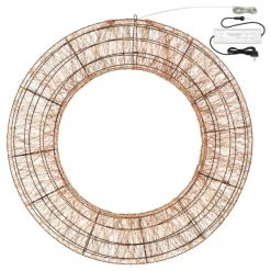Lotti Luci Di Natale|Luci Di Natale*Corona 3D Marrone Ø 110cm HDM 15000 MicroLED RGB
