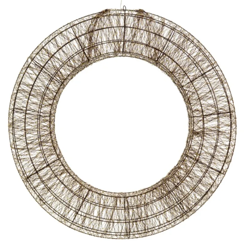 Lotti Luci Di Natale|Luci Di Natale*Corona 3D Marrone Ø 110cm HDM 15000 MicroLED BIANCO CALDO e BIANCO FREDDO