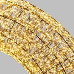 Lotti Luci Di Natale|Luci Di Natale*Corona 3D Marrone Ø 110cm HDM 15000 MicroLED BIANCO CALDO e BIANCO FREDDO