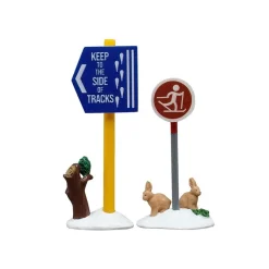 Lemax Accessori|Novità Lemax Natale 2025*Cross Country Ski Sign Set Of 2 Cod. 54468