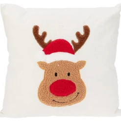 Koopman Cuscini E Plaid*Cuscino Decorativo Natale Teddy 45x45 cm. Pezzo Singolo