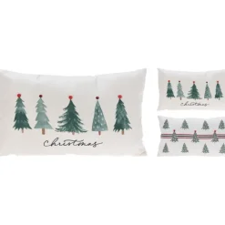 Koopman Cuscini E Plaid*Cuscino Decoravito Alberi Natale 30x50 Cm. Pezzo Singolo